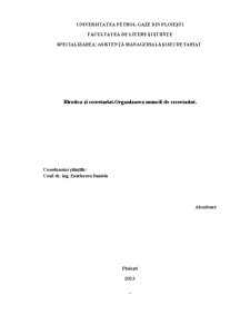 Birotică și secretariat - organizarea muncii de secretariat - Pagina 2