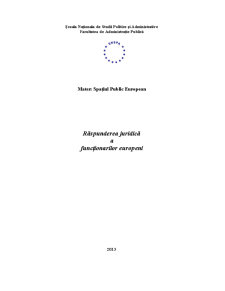 Răspunderea Juridică a Funcționarilor Europeni - Pagina 1