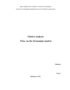 Market Analysis - Wine on the Romanian Market - Pagina 1