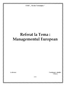 Managementul European - Pagina 1