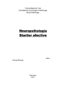 Neuropsihologia Starilor Afective - Pagina 1