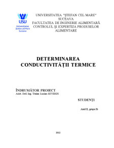 Determinarea Conductivității Termice - Pagina 1