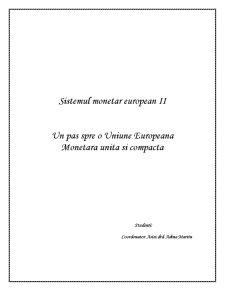 Un pas spre o Uniune Europeană Monetară unită și compactă - Pagina 1