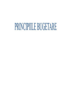 Principiile Bugetare - Pagina 1