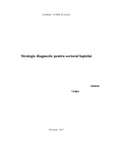 Strategie Diagnostic pentru Sectorul Laptelui - Pagina 1