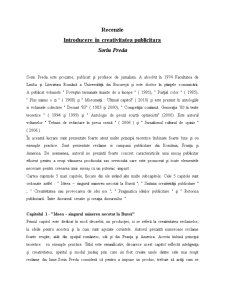 Recenzie - introducere în creativitatea publicitară - Sorin Preda - Pagina 1
