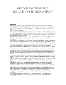 Ghidul emitentului de acțiuni și obligațiuni - Pagina 1