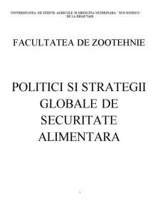 Politici și strategii globale de securitate alimentară - Pagina 1