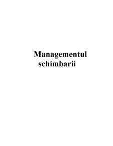 Managementul schimbării - Pagina 1