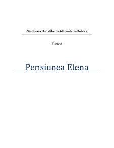 Gestiunea unităților de administrație publică - Pensiunea Elena - Pagina 1