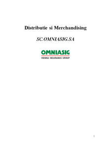 Distribuție și merchandising Omniasig - Pagina 1
