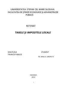 Impozite și Taxe Locale - Studiu de Caz - Pagina 1