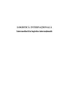 Intermediarii în Logistica Internațională - Pagina 1