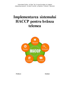 Implementarea Sistemului HACCP pentru Brânza Telemea - Pagina 1