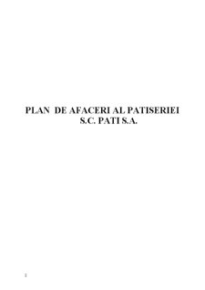 Plan de afaceri al patiseriei SC Pati SA - Pagina 2