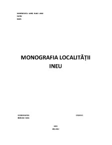 Monografia Localității Ineu - Pagina 1