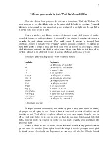 Utilizarea Procesorului de Texte Word din Microsoft Office - Pagina 1