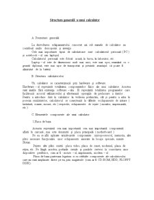 Structura Generală a unui Calculator - Pagina 1