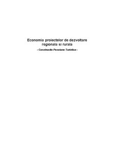 Economia proiectelor de dezvoltare regională și rurală - construcție pensiune turistică - Pagina 1