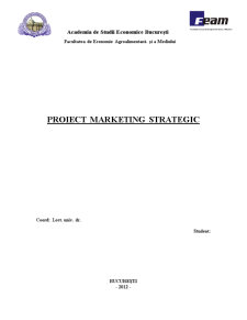 Strategia de Marketing a Facultății de Economie Agroalimentară și a Mediului - Pagina 1