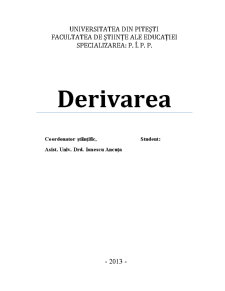 Derivarea - Pagina 1