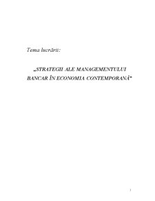 Strategii ale Managementului Bancar în Economia Contemporană - Pagina 2