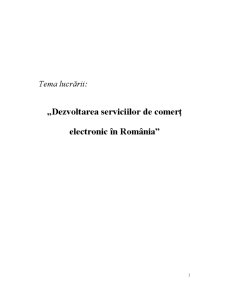 Dezvoltarea Serviciilor de Comerț Electronic în România - Pagina 2