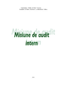 Audit Intern. Misiune de Audit - Pagina 1
