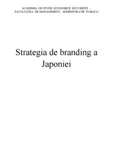Strategia de Branding a Japoniei - Pagina 1
