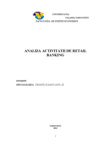 Analiza activității de retail banking - Pagina 1