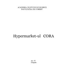 Hypermarketul Cora - Pagina 1