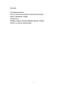Auditarea sistemelor informatice - Pagina 1