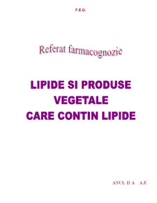 Lipide și produse vegetale care conțin lipide - Pagina 1