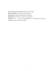 ERP - concept, implementare și prezentare sistem la Primăria Municipiului București - Pagina 1