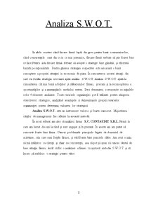 Analiza SWOT - Pagina 1