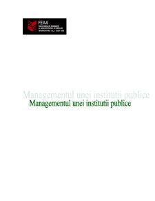 Managementul unei instituții publice - Pagina 1