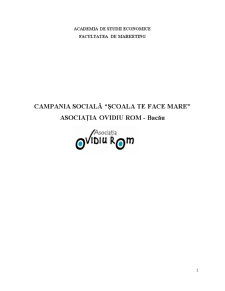 Campania socială Școala te face mare - Asociația Ovidiu Rom - Bacău - Pagina 1