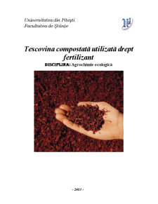 Tescovina Compostată Utilizată Drept Fertilizant - Pagina 1