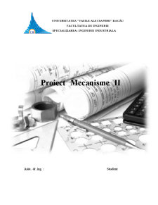 Mecanisme și organe de mașini - Pagina 1