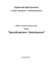 Eșecurile gemene - piața - guvernul - Pagina 1