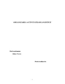 Organizarea activităților logistice - Pagina 1