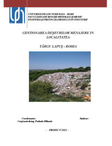 Gestionarea Deșeurilor Menajere în Localitatea Târgu Lapuș - Rohia - Pagina 1