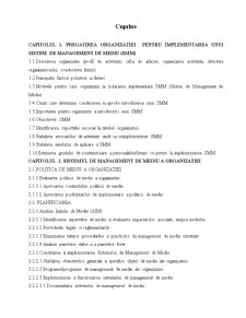 Elaborarea unui sistem de management de mediu integrat pentru organizația sc Ceramica SA Iași - Pagina 1
