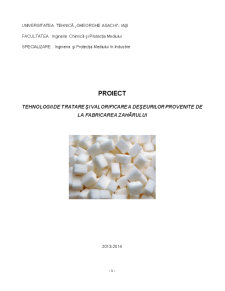 Tratarea și valorificare deșeurilor provenite de la obținerea zahărului - Pagina 1