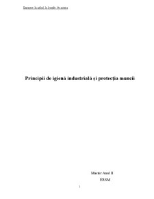 Principii de Igienă Industrială și Protecția Muncii - Pagina 1