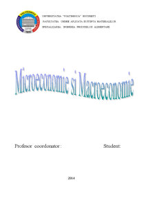Micro și Macroeconomia - Pagina 1