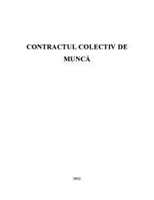 Contractul Colectiv de Muncă - Pagina 1