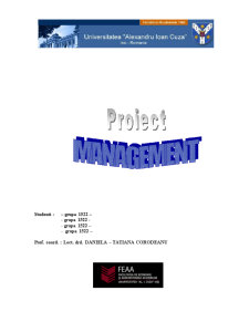 Proiect management - Kasarom-blazonul calității - Pagina 1
