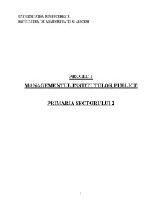 Managementul instituțiilor publice - Primăria Sectorului 2 - Pagina 1