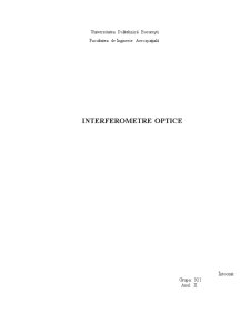 Interferometre Optice - Pagina 1